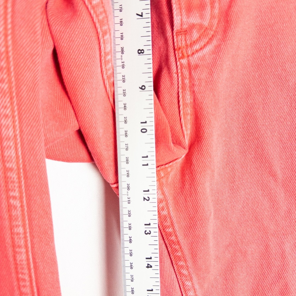 We The Free Wide Leg Crop Jeans Womens 28 Red Faded Denim Boho Streetwear - Picture 7 of 7